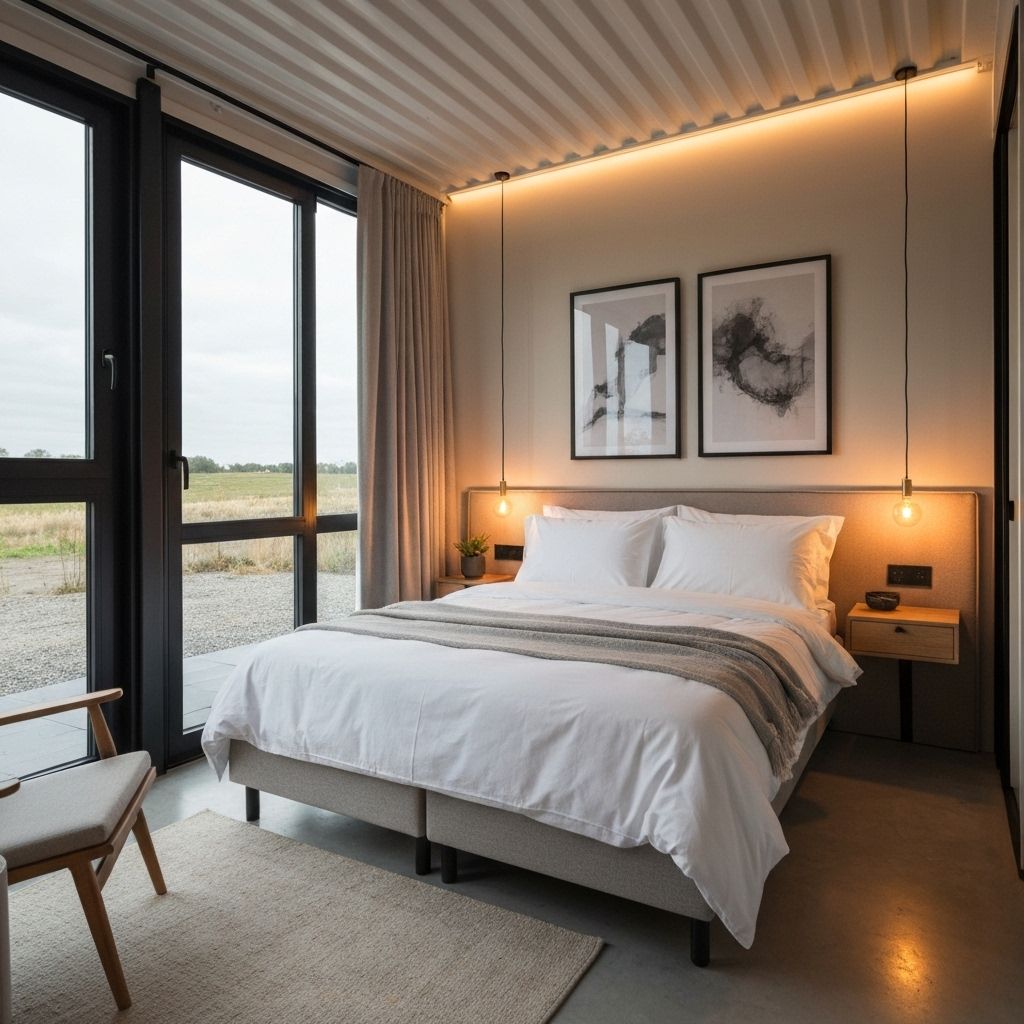 Спальня в доме из контейнера